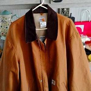 Carhartt Brown Military Field Jacket Duck Canvas